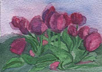 "Spring Tulips" by Robin Taylor, Madison WI - Watercolor